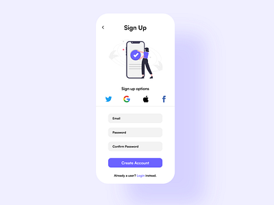 Daily UI Challenge - Day 001 - Sign Up Page ui