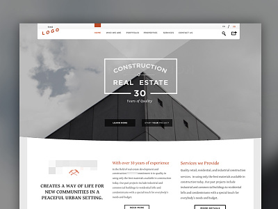 [WIP] Real Estate Company Proposal - Light architecture construction light real estate web website