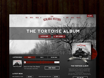 Web Layout for a Band