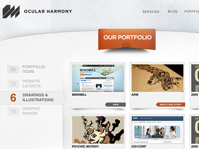 Ocular Harmony Portfolio 2012 2012 freelance portfolio web design