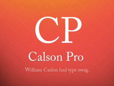 Caslon: Type Swag