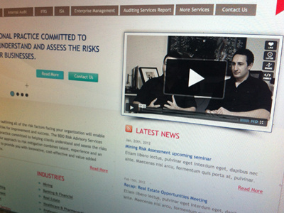 Risk Assessment Website assessment corporate gray news feed red risk video