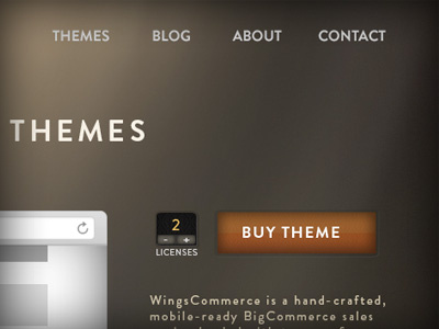 WingsCommerce 3 button homepage web web design