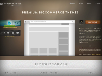 WingsCommerce Large View home homepage themes web web design