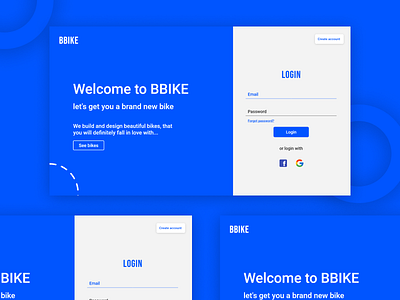 BBIKE Login Screen UI Design design ui ux