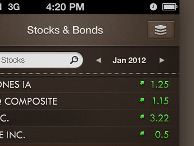 Dribble Large app bonds icons iphone stocks wallet