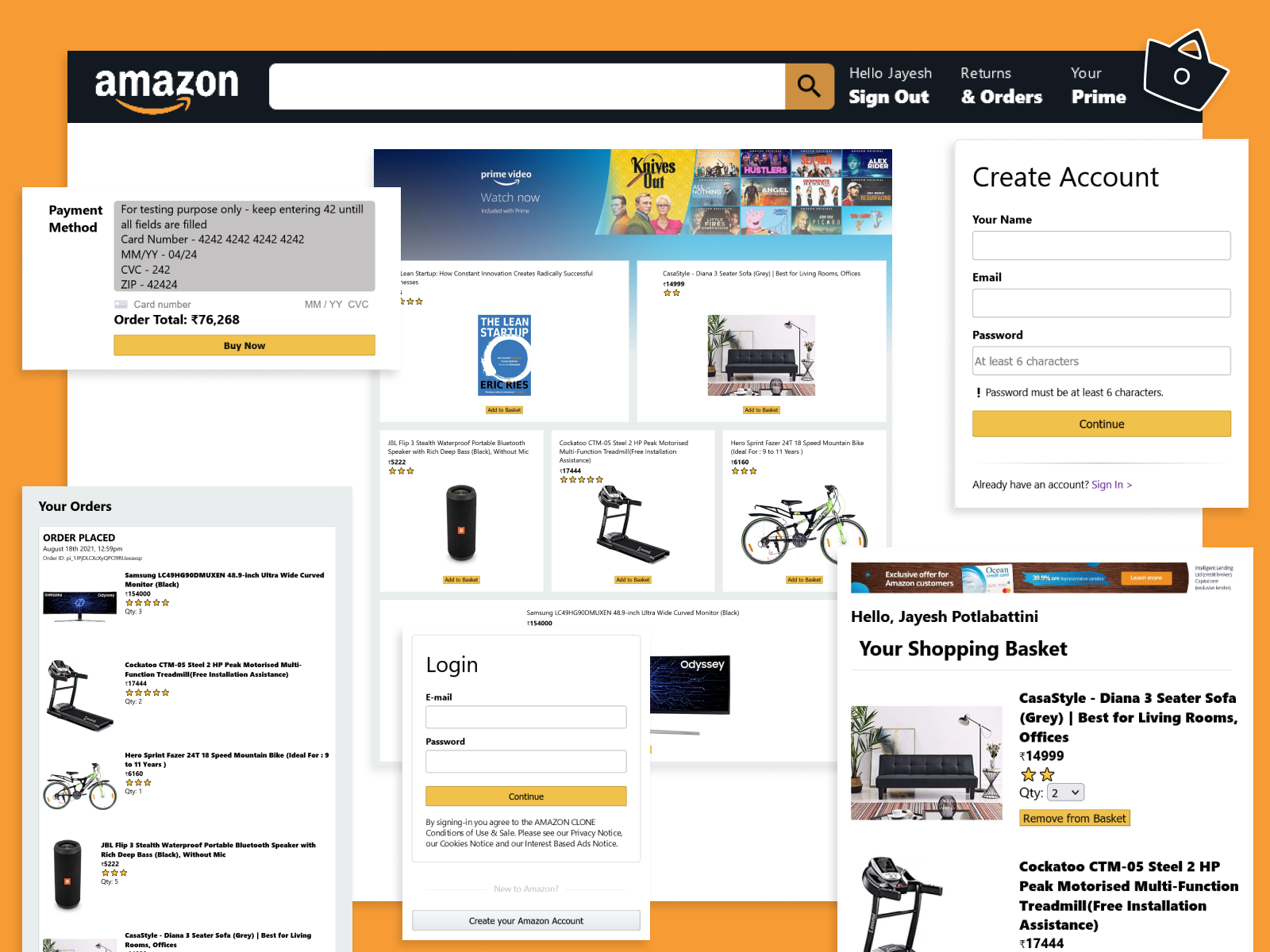 Amazon Clone By Jayesh Potlabattini On Dribbble