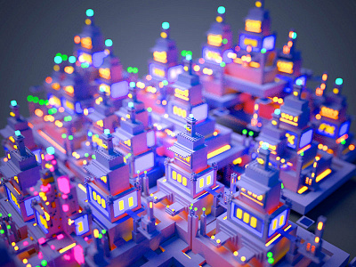 Neon city city color