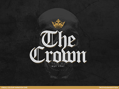 The Crown crown logo pub skull