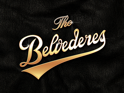 The Belvederes belvederes bling gold logo texture typography