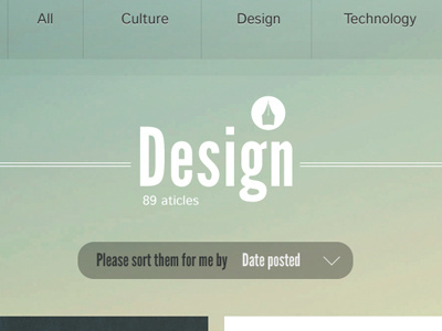 Blog Header Concept blue design dropdown gradient graphic design interface menu navigation pastel typography web design