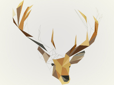Stag animal design illustration polygon stag