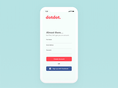 iOS Sign Up 📱 app dailyui dailyui 001 design ios iphone iphonex minimalist signup typography ui userinterface