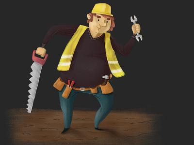 construction worker builder construction tool belt worker