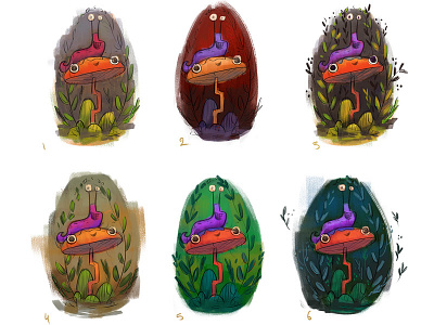 The secret life of mushrooms #2 colorcomps color scheme cute mushrooms sketch