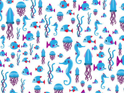 simple sea creature pattern