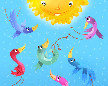 Sunshine animals birds bright day flying happy sun sunshine