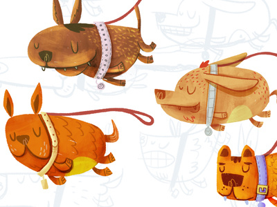 Dogs Dribbble animals characters dog pet