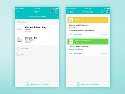 Medication Reminder App by Alok Jain on Dribbble