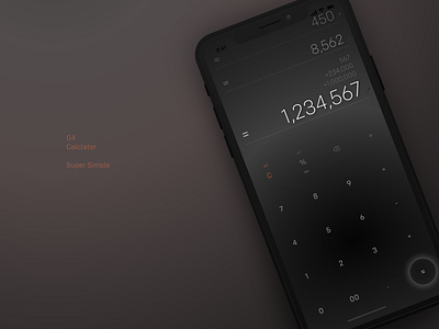 Daily UI Challenge #4 Calculator