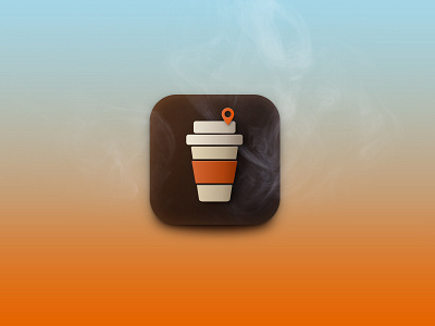 Coffee App Icon Design | DailyUI #5 app coffee design map simple