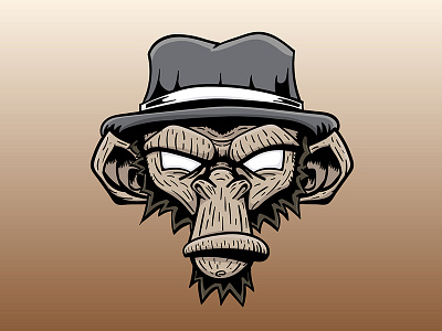 Mafia Monkey digital digitalinking graphic illustration illustrator ink vector