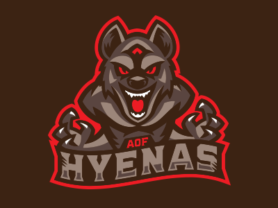 AOF Hyenas branding hyena hyenas logo mascot sport sports
