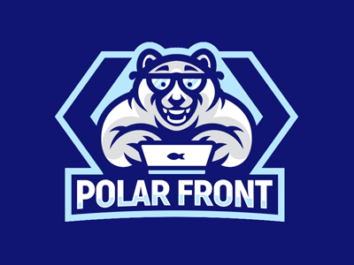 Polar Front akuma bear branding frontend logo mascot nerd polar polarbear winter