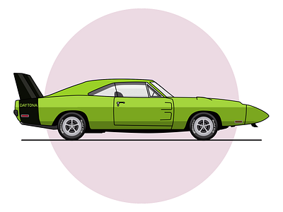 1969 Dodge Charger Daytona americana car charger dodge illustration mopar muscle car musclecar sketch sketchapp
