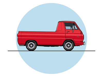 1967 Dodge A100 car dodge illustration mopar pickup sketch sketchapp vector