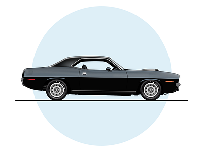 1970 Plymouth Hemi 'Cuda americana automotive car illustration mopar muscle car musclecar sketch sketchapp