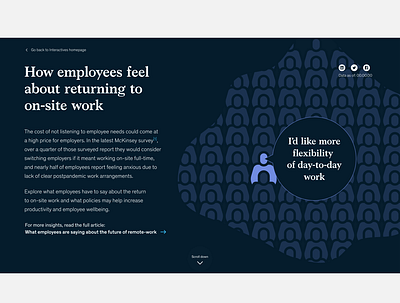 Covid pandemic, thoughts on returning to on-site work dataviz figma illustration interactive ui user interface vector