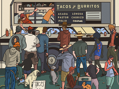 Tacos y Burritos design editorial editorial illustration illustration illustration design inclusive art inclusivity ipad pro procreate raster