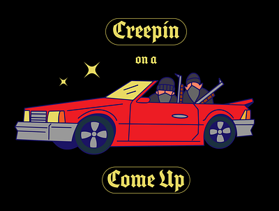 creepin on a come up sticker design branding design graphic design illustration logo vector