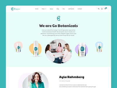 Website design for Go Botanicals