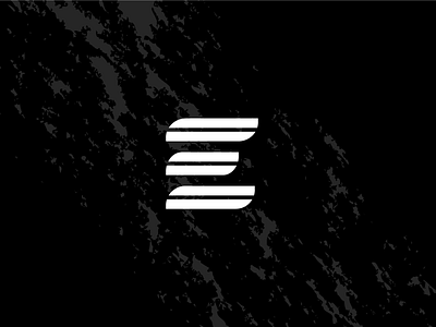 Letter E icon logo typography vector