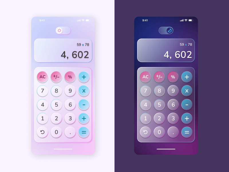 Calculator by Veronika Latawiec on Dribbble