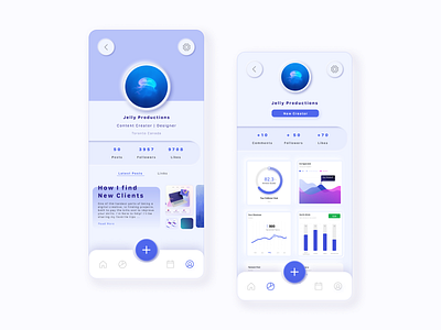 Social Media App for Creatives 100daysofui 3d app design branding daily ui day 6 dailyui day 006 design graphic design mobile design ui ui design