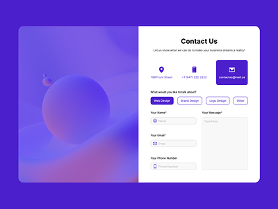 Daily UI 28 - "Contact Us"