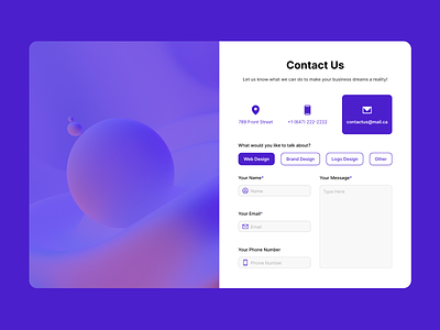 Daily UI 28 - "Contact Us" 100daysofui contact contact form contact me contact page contact us dailyui dailyui 28 day 28 design form ui ui design ux ux design web contact form web design web form website design website form