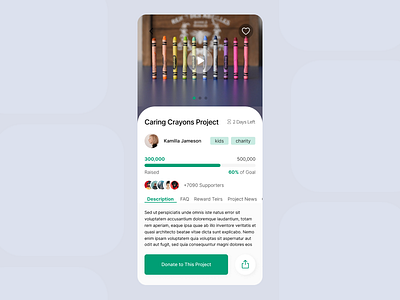 Daily UI 32 - "Crowd-Funding Campaign"