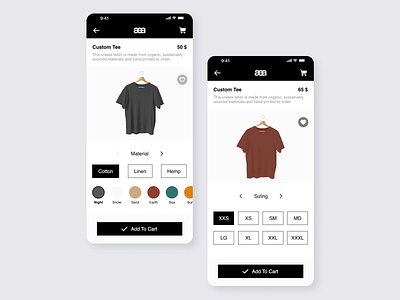 Daily UI 33 - "Customize Product"