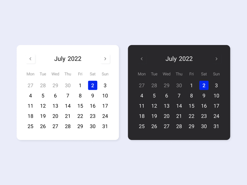 Daily UI 38 - "Calendar" by Veronika Latawiec on Dribbble