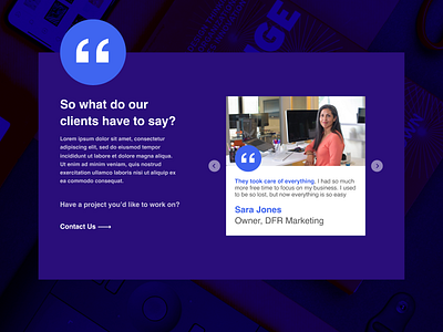 Daily UI 39 - "Testimonials"