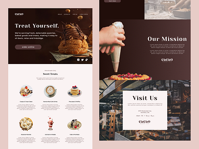 Daily UI 43 - "Food/Drink Menu 100daysofui bakery website cafe website dailyui dessert cafe brand dessert ui food website landing page landing page design landing page ui menu design menu ui menu website minimalist restaurant landing page restaurant website simple website ui ui design web design