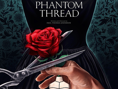 Phantom Thread Alternative Movie Poster alternative art digital drawing illustration ladislas movie painting phantom poster realistic rose thread