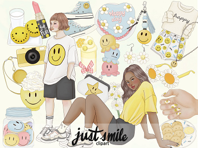 Just Smile Clipart clipart fashion clipart illustration