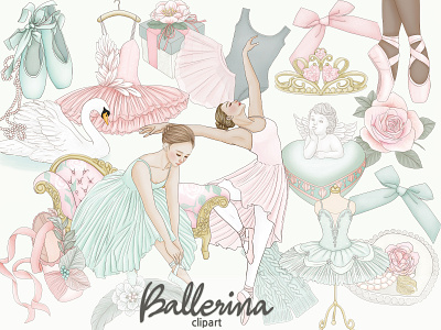 Ballerina Clipart clipart design fashion clipart illustration