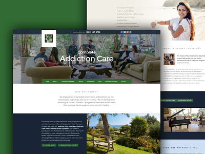 Addiction Care Center addiction addiction center clean drugs flat flat design rehab rehabilitation ui web design website