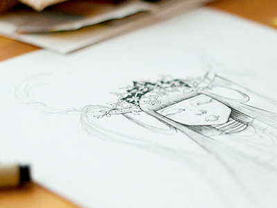 Sketching - forest spirit doodle drawing sketch